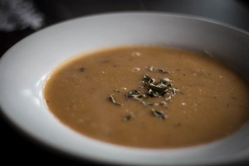 Alubia Blanca-Potato Soup with Cascabel Chile Salsa - Rancho Gordo