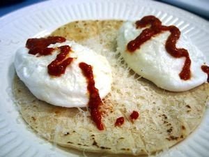 Arbol Sauce on a Poached Egg - Rancho Gordo