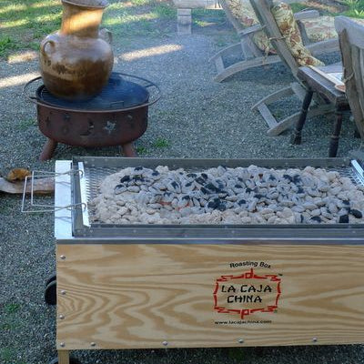 Beans Cooked in a HUGE Clay pot and a Caja China - Rancho Gordo