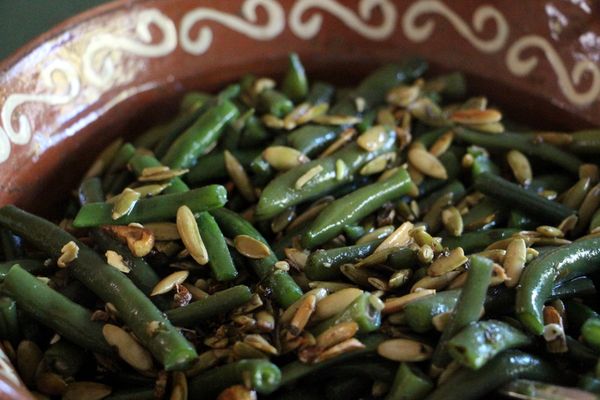 Green Beans with Pepitas and Oregano Indio - Rancho Gordo