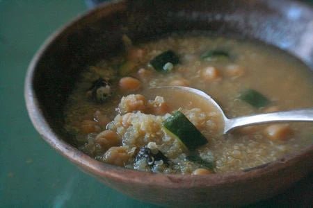 Hippie-Love-Child Meal No. 2: Quinoa, Summer Squash and Garbanzo Soup - Rancho Gordo