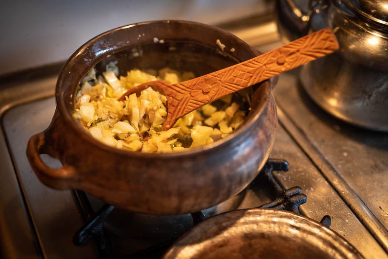 I'm So Very Groovy: A Braise of Cauliflower Stems and Leaves - Rancho Gordo