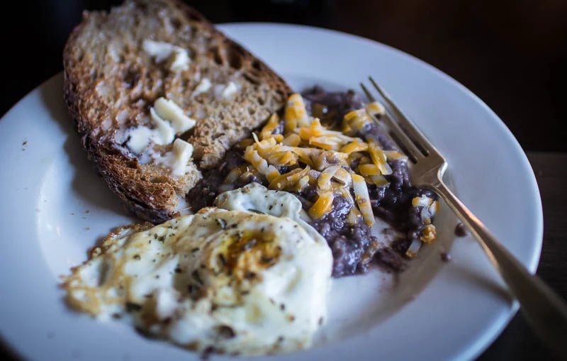 Portrait of Refried Beans, Egg and Toast (Just Because) - Rancho Gordo