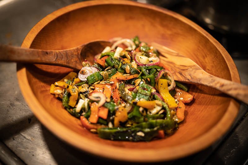 Roasted Pepper Salad with Pepitas - Rancho Gordo