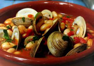 Runner Beans and Clams - Rancho Gordo