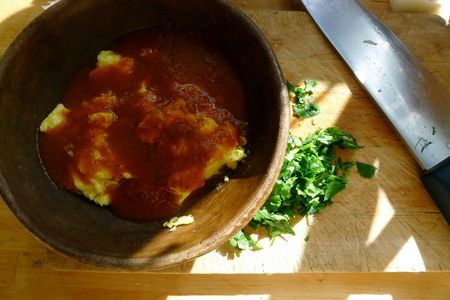 Scrambled Eggs in Tomato Sauce - Rancho Gordo