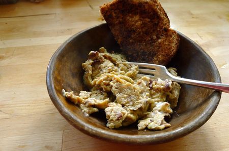 Scrambled Eggs with Some Refried Beans - Rancho Gordo