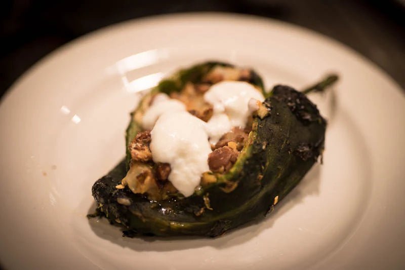 Simple Stuffed Poblano Chiles with Rio Zape Beans - Rancho Gordo