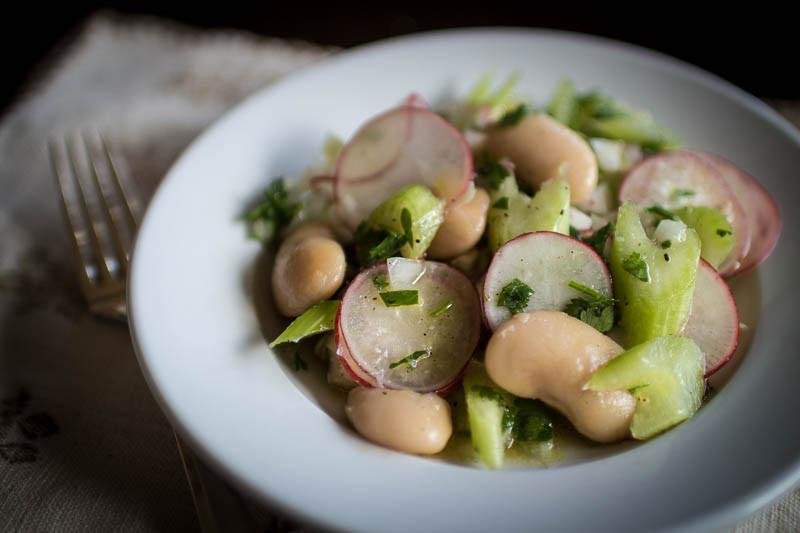 White Bean, Celery, and Radish Salad - Rancho Gordo