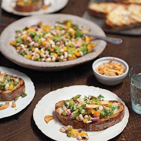 You Now Have New Years Day Plans: Bryant Terry's Texas Caviar on Grilled Rustic Bread - Rancho Gordo