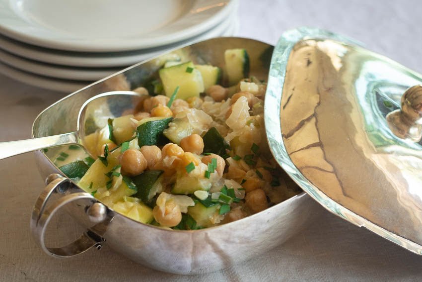 Zucchini with Garbanzos in Yogurt - Rancho Gordo